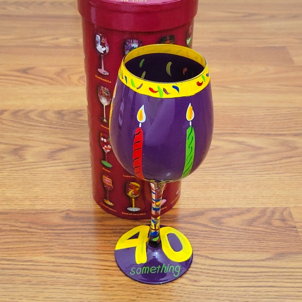 Lolita Wine Glass "40 Something"